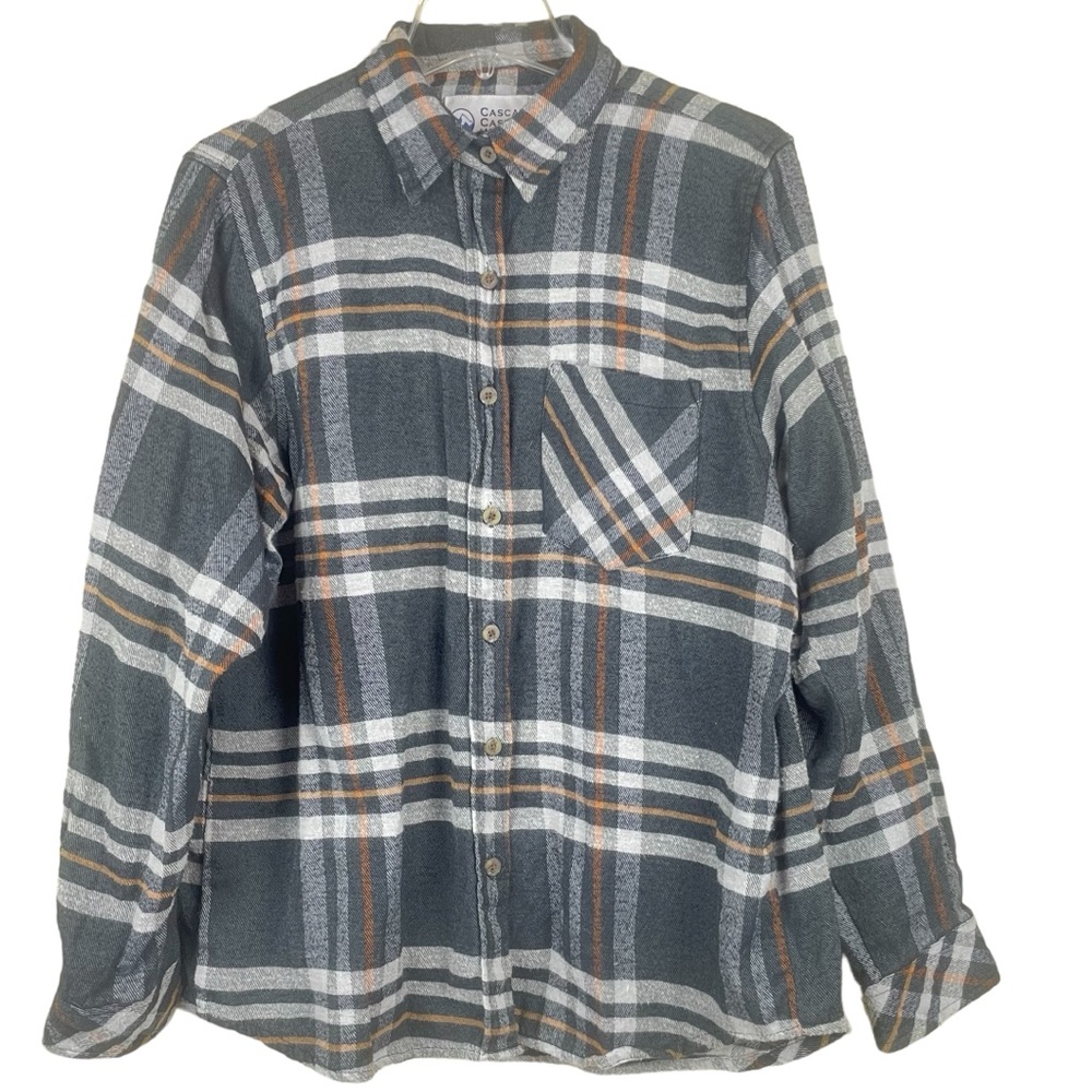 Cascade Casual Wear Women’s Plaid Cotton Blend Shacket Shirt Jacket Size XL